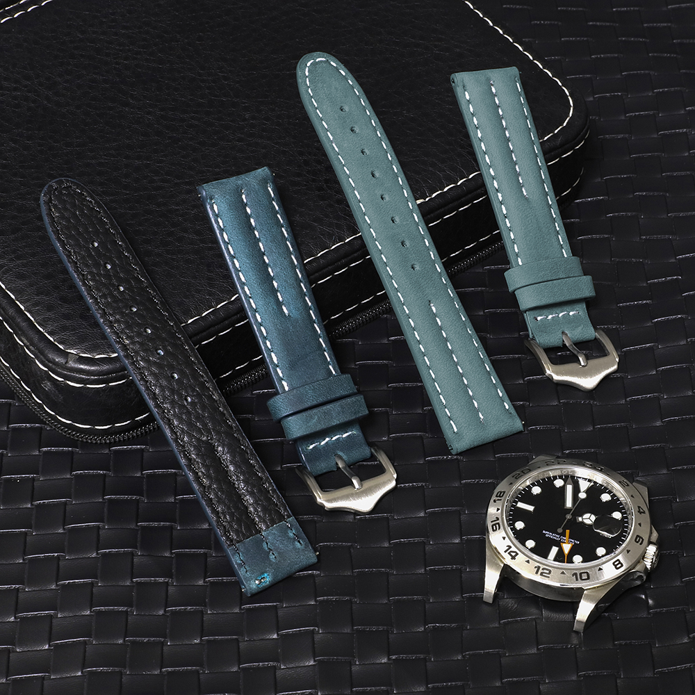 Leather Strap Quick Release - Vintage Crazy Horse Leather Watch Band