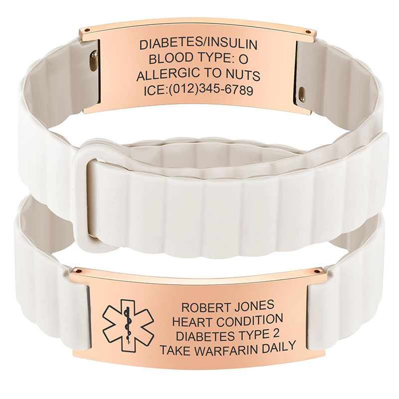 Custom Medical ID Bracelet for – обзор и цена Silicone Band Women