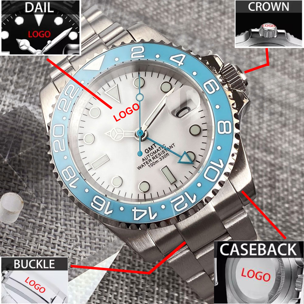 Customized 40mm Ice Blue Dial  – обзор и цена Stainless Bracelet Diver