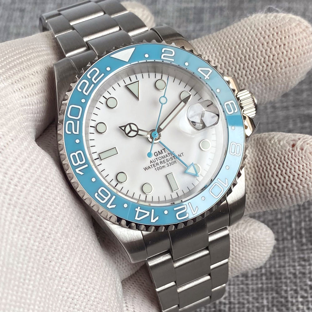 Customized 40mm Ice Blue Dial  – обзор и цена Stainless Bracelet Diver