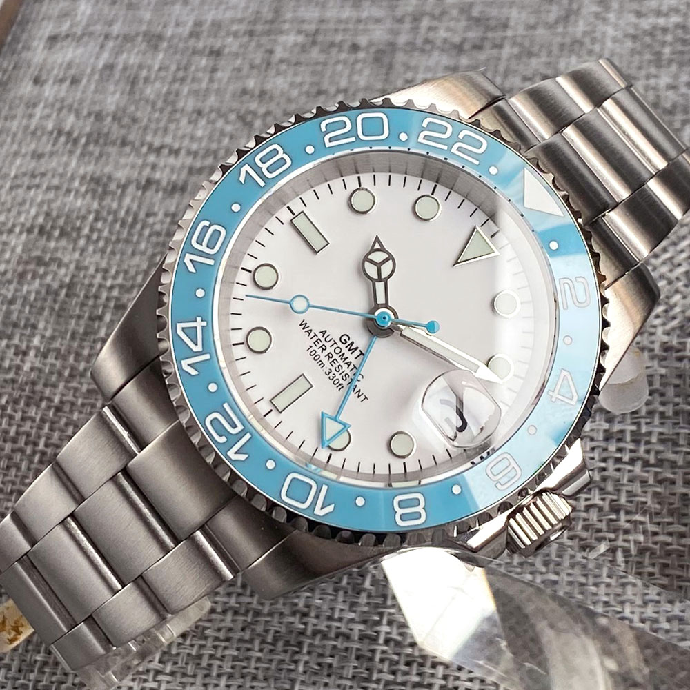 Customized 40mm Ice Blue Dial  – обзор и цена Stainless Bracelet Diver