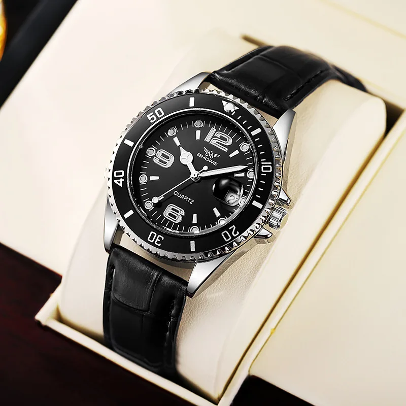 Fashion Leather Strap Men Busi – обзор и цена Leather Watch Band Men