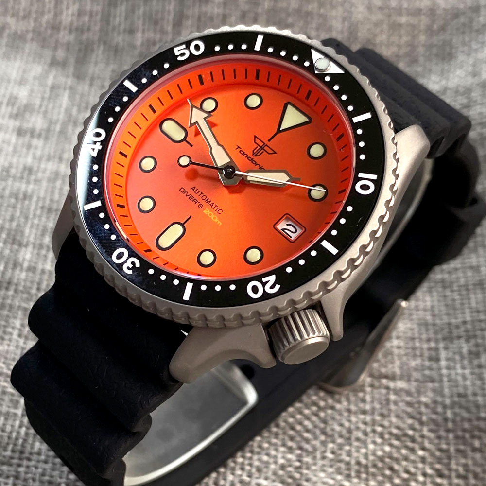 Tandorio 41mm Titanium NH35 Me – обзор и цена Rubber Strap Diver