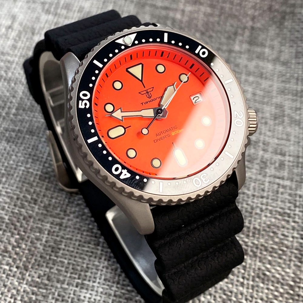 Tandorio 41mm Titanium NH35 Me – обзор и цена Rubber Strap Diver