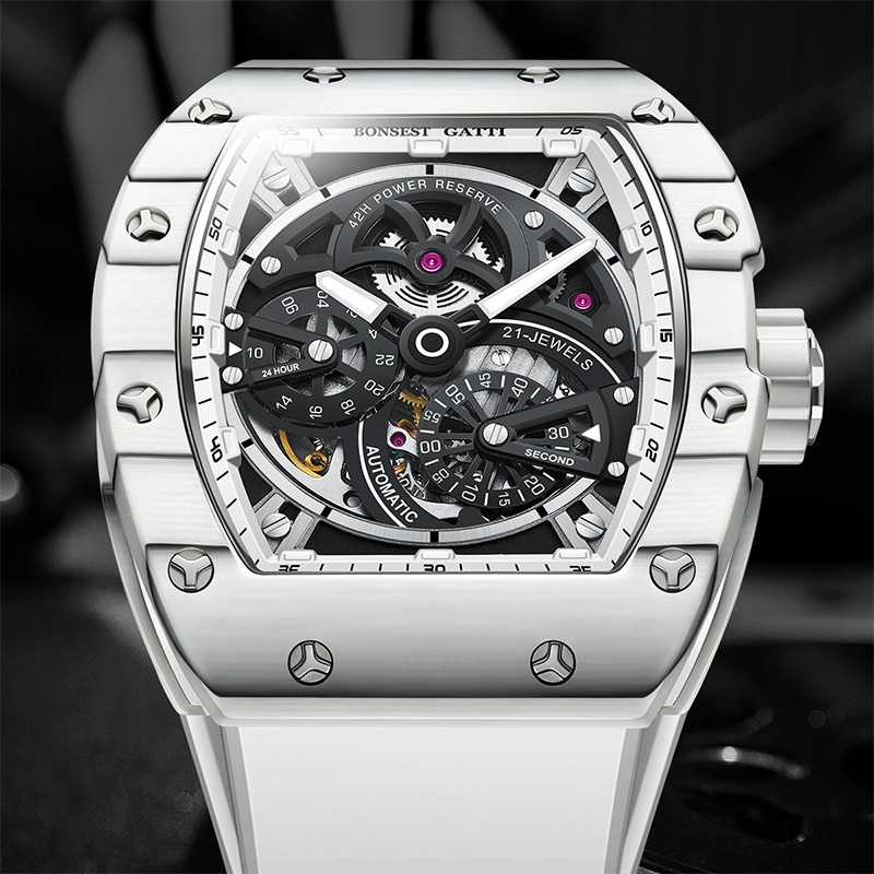 BONEST GATTI Men's Mechanical  – обзор и цена Rubber Strap Diver