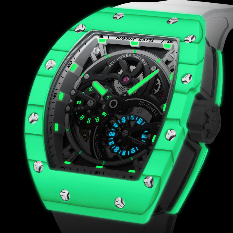 BONEST GATTI Men's Mechanical  – обзор и цена Rubber Strap Diver