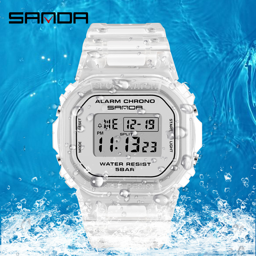SANDA White Fashion Sport Watc – обзор и цена Rubber Strap Diver