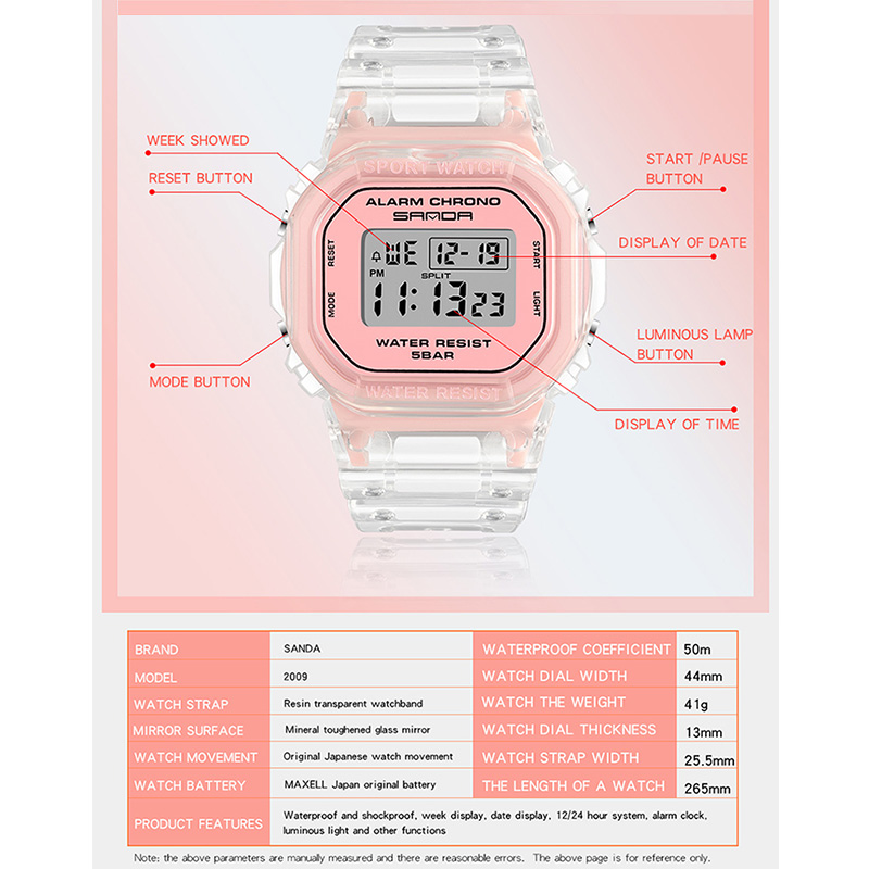 SANDA White Fashion Sport Watc – обзор и цена Rubber Strap Diver