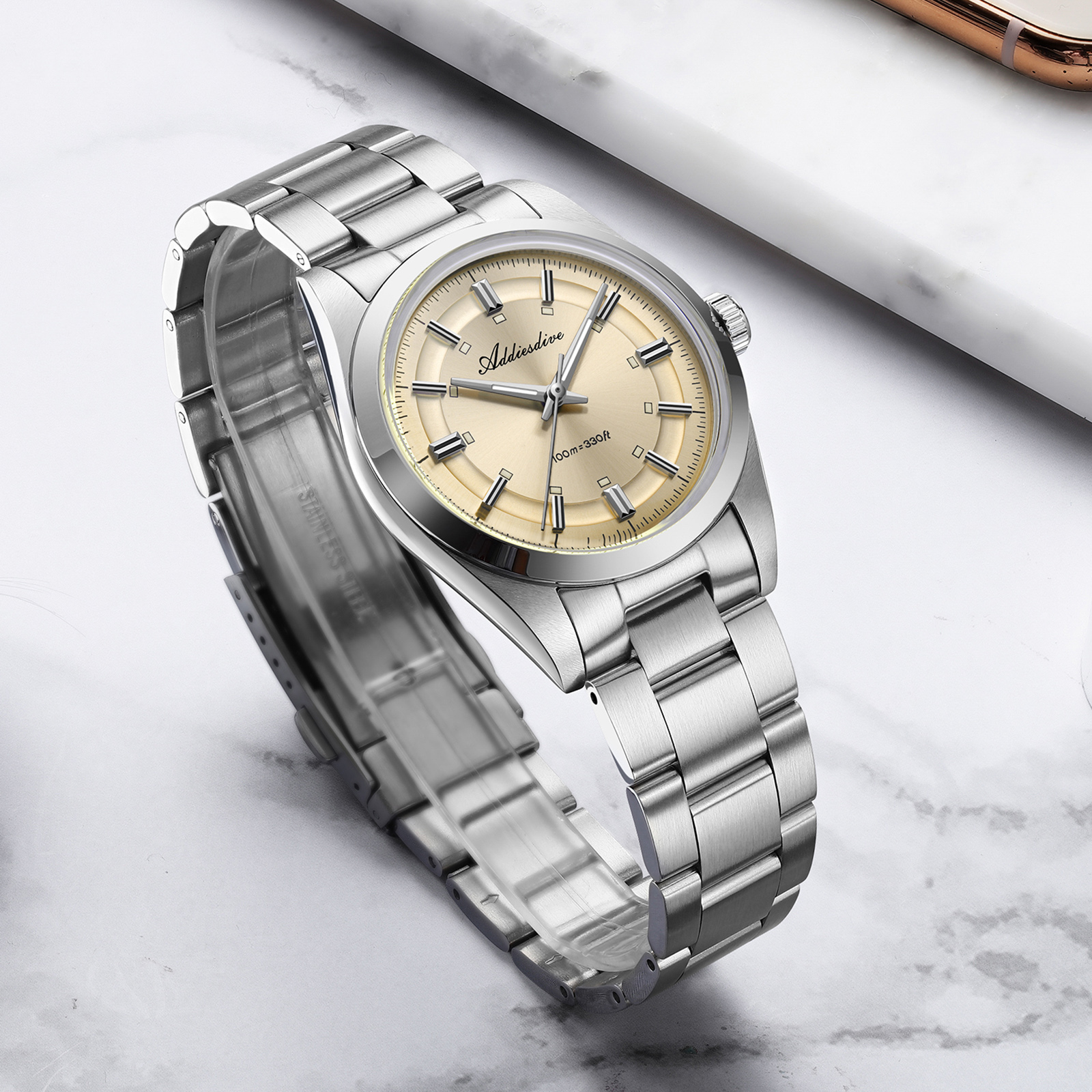 ADDIESDIVE Super Luminous Japa – обзор и цена Stainless Bracelet Diver