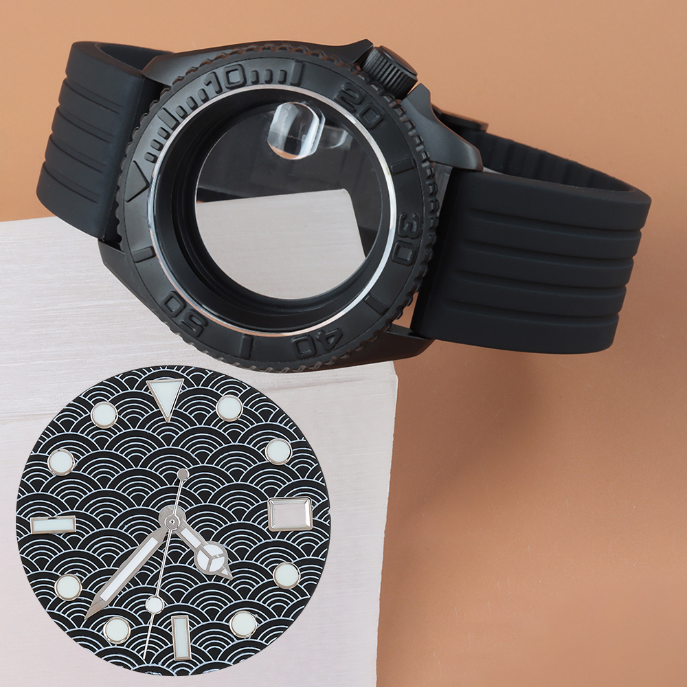 Black PVD 42mm Watch Case Rubb – обзор и цена Rubber Strap Diver