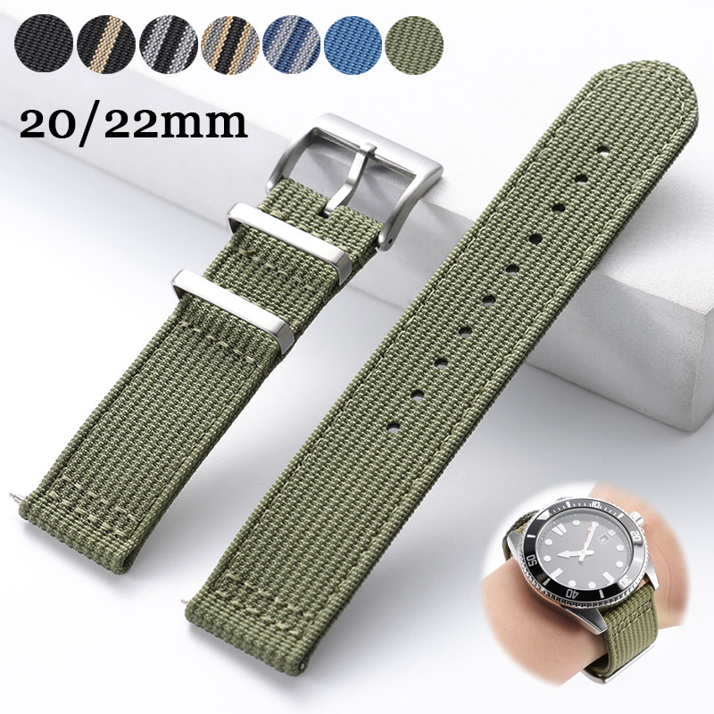 20mm 22mm Woven Nylon Strap fo – обзор и цена Canvas Strap Watch