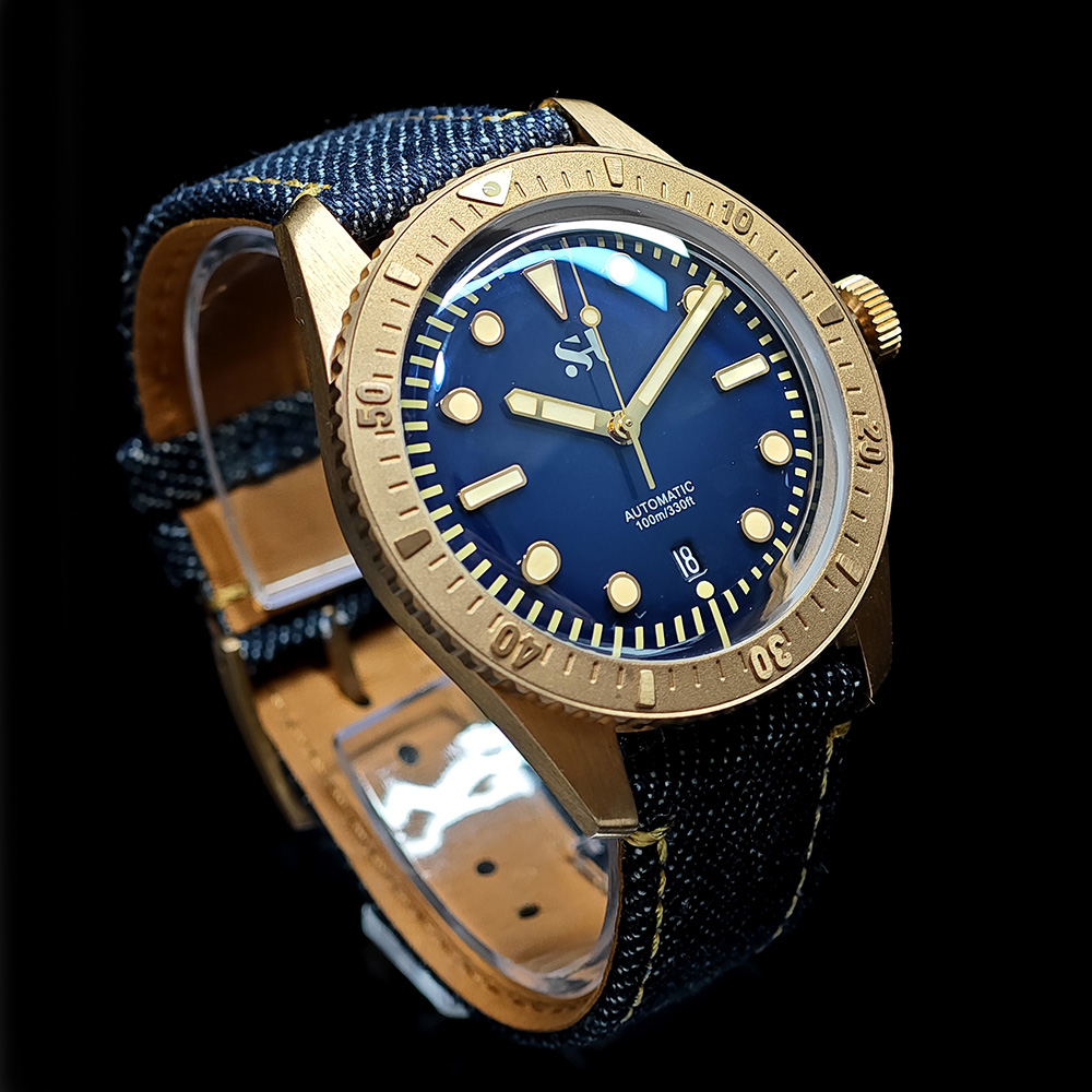 42mm Bronze Mens Watch Mechani – обзор и цена Canvas Strap Watch
