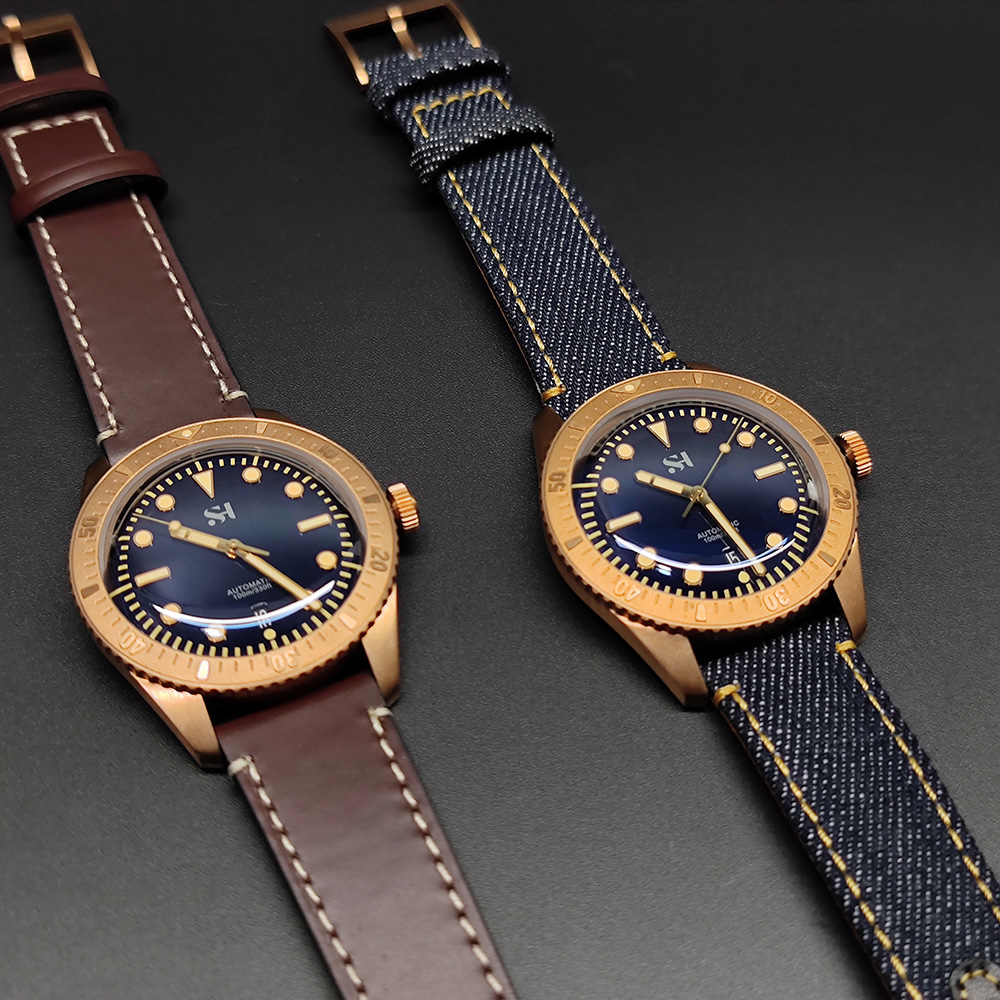 42mm Bronze Mens Watch Mechani – обзор и цена Canvas Strap Watch
