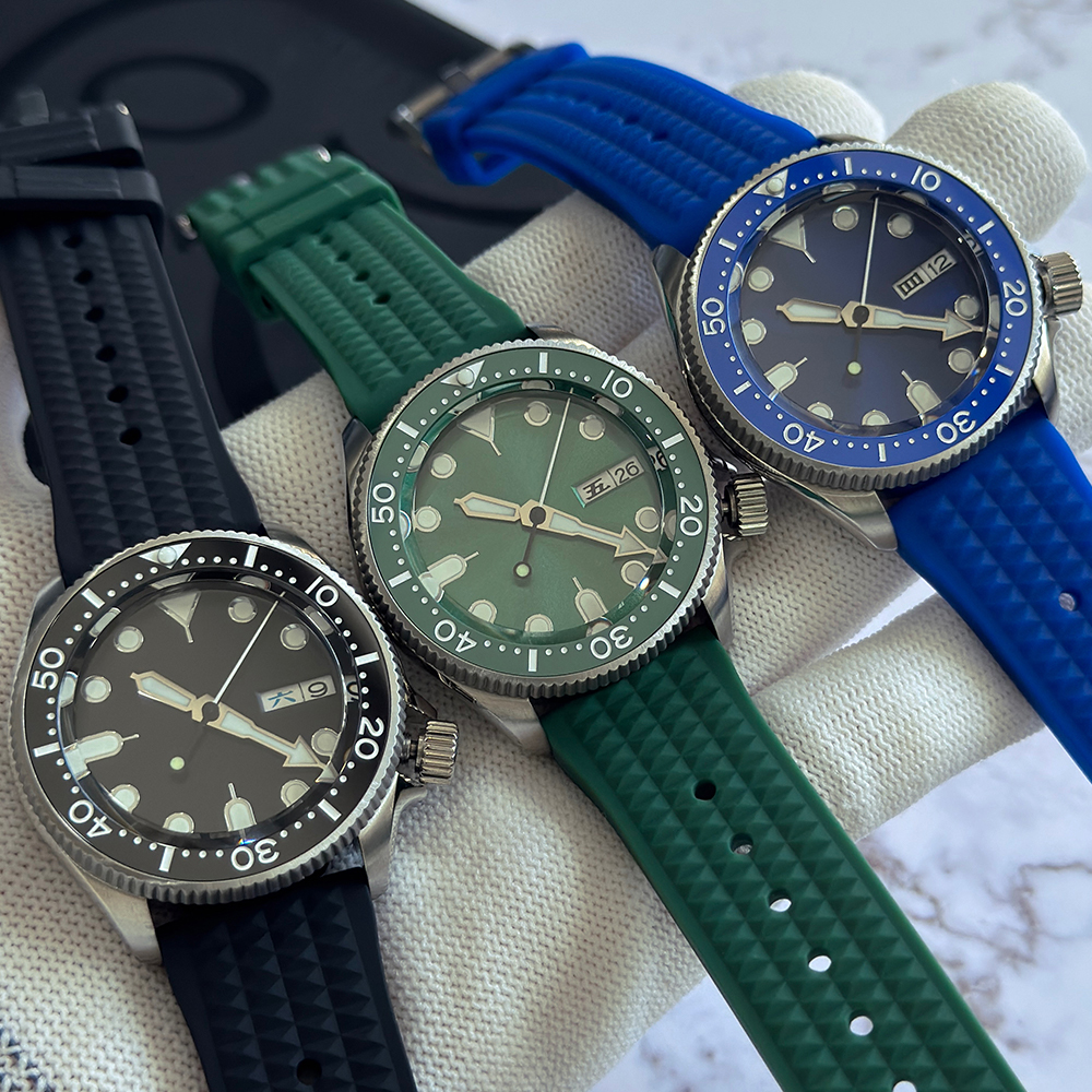 YEJIAOLAN 38mm NH36 Black Dial – обзор и цена Rubber Strap Diver
