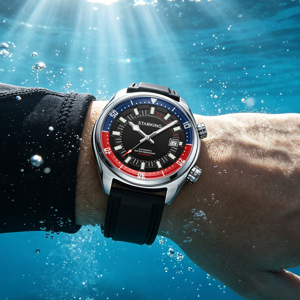 STARKING Men's Automatic 8215  – обзор и цена Rubber Strap Diver