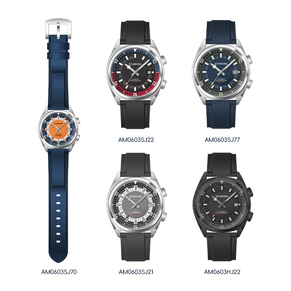 STARKING Men's Automatic 8215  – обзор и цена Rubber Strap Diver