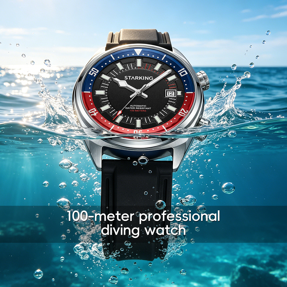 STARKING Men's Automatic 8215  – обзор и цена Rubber Strap Diver
