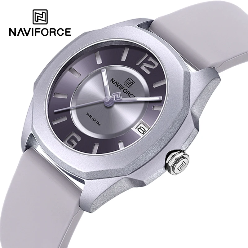 NAVIFORCE 7107 Watch for Women – обзор и цена Silicone Band Women