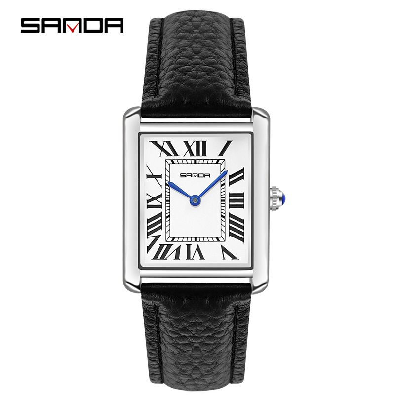 Sanda Rectangular Wrist Watche – обзор и цена Leather Watch Band Men