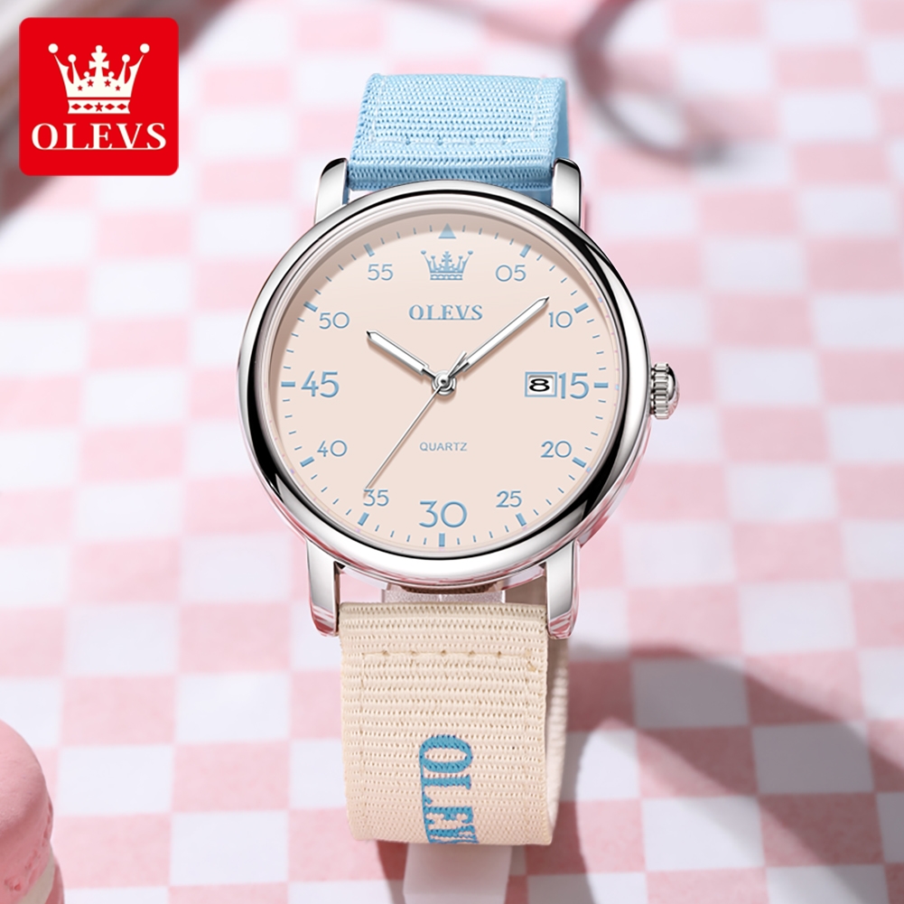 OLEVS Brand New Fashion Retro  – обзор и цена Canvas Strap Watch