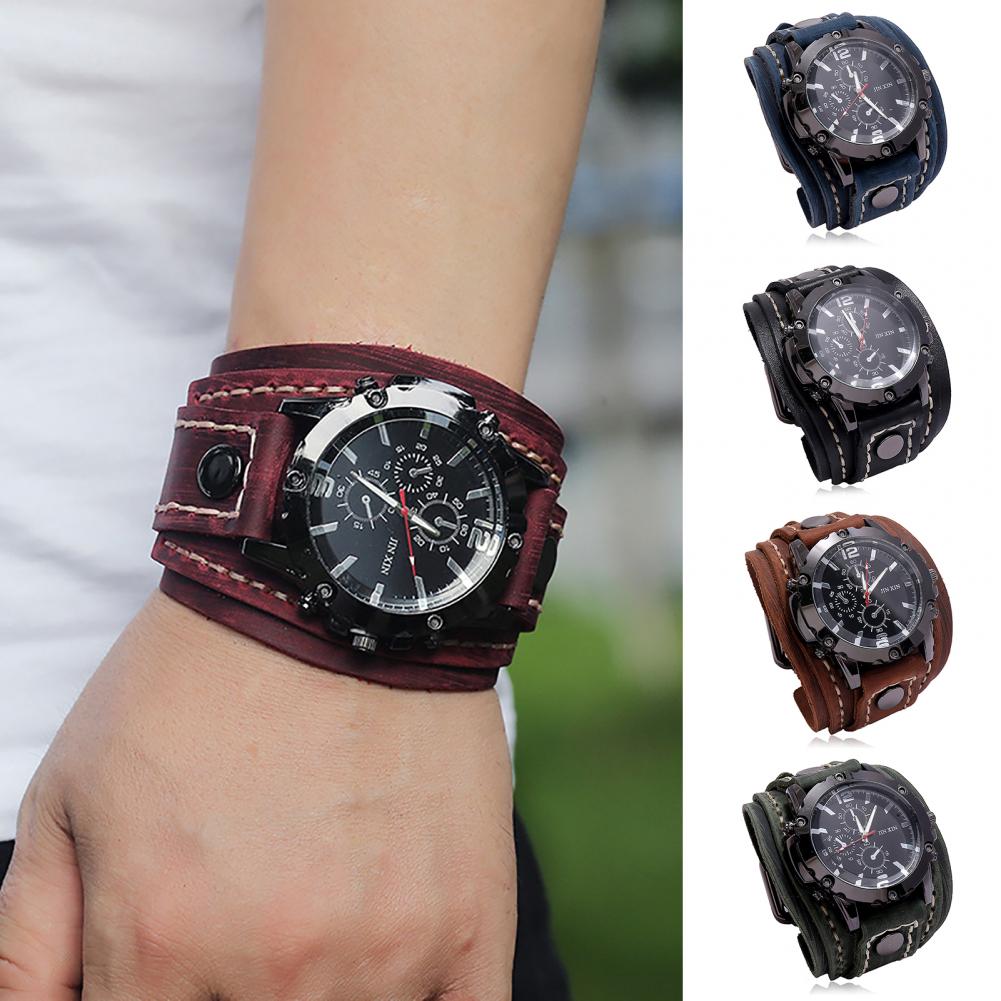 Retro Mens Quartz Watch Round  – обзор и цена Leather Watch Band Men