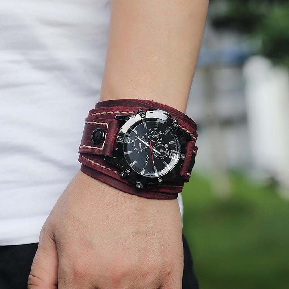 Retro Mens Quartz Watch Round  – обзор и цена Leather Watch Band Men