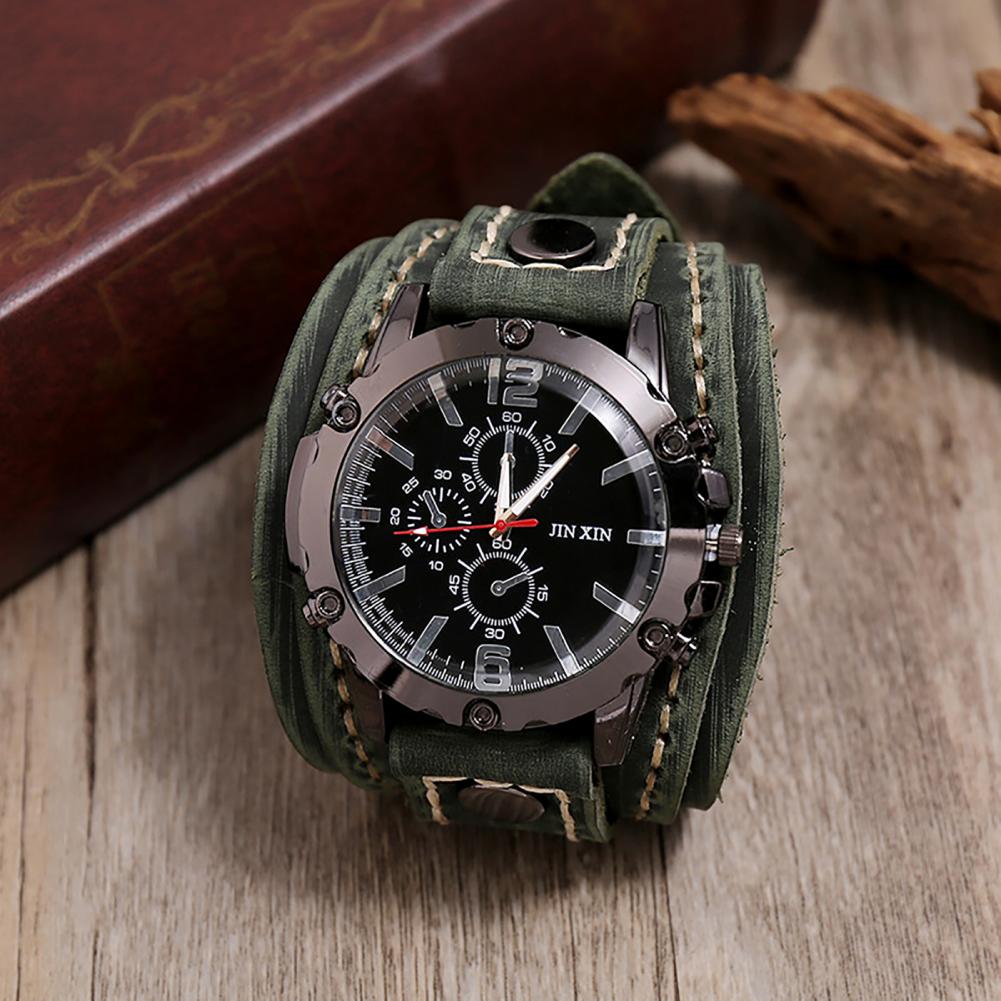 Retro Mens Quartz Watch Round  – обзор и цена Leather Watch Band Men