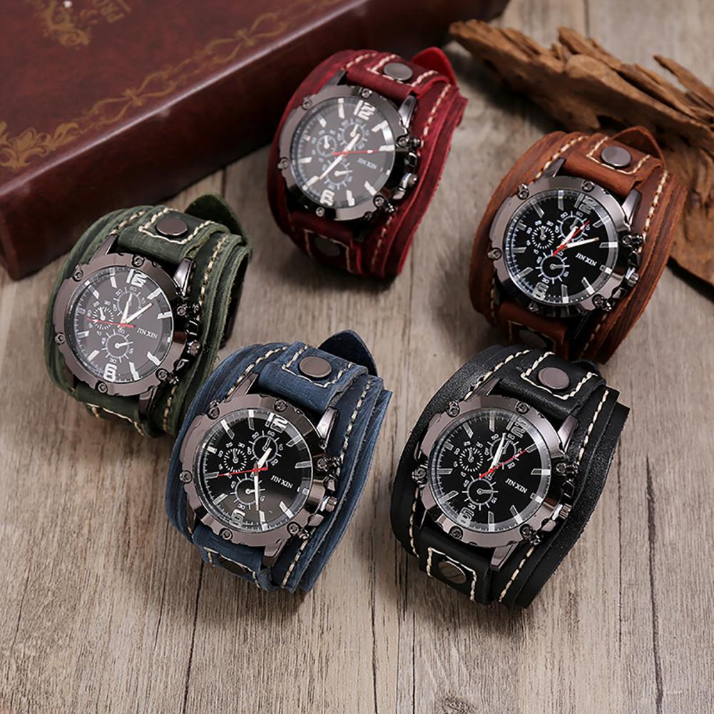 Retro Mens Quartz Watch Round  – обзор и цена Leather Watch Band Men