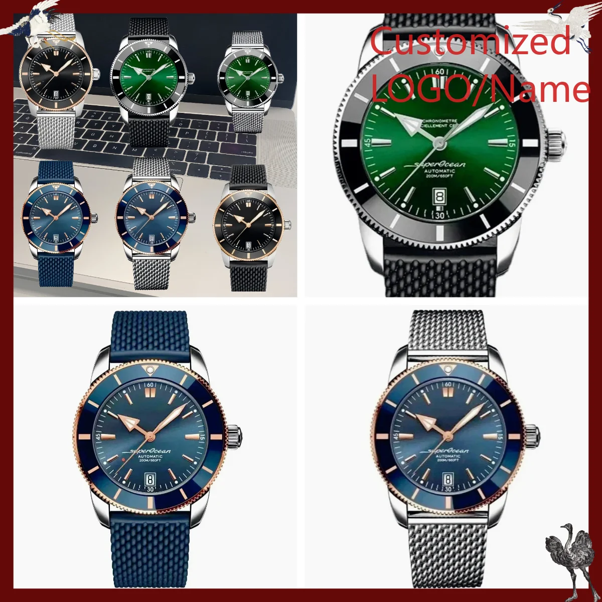 A1212 Store Customized Watches – обзор и цена Rubber Strap Diver