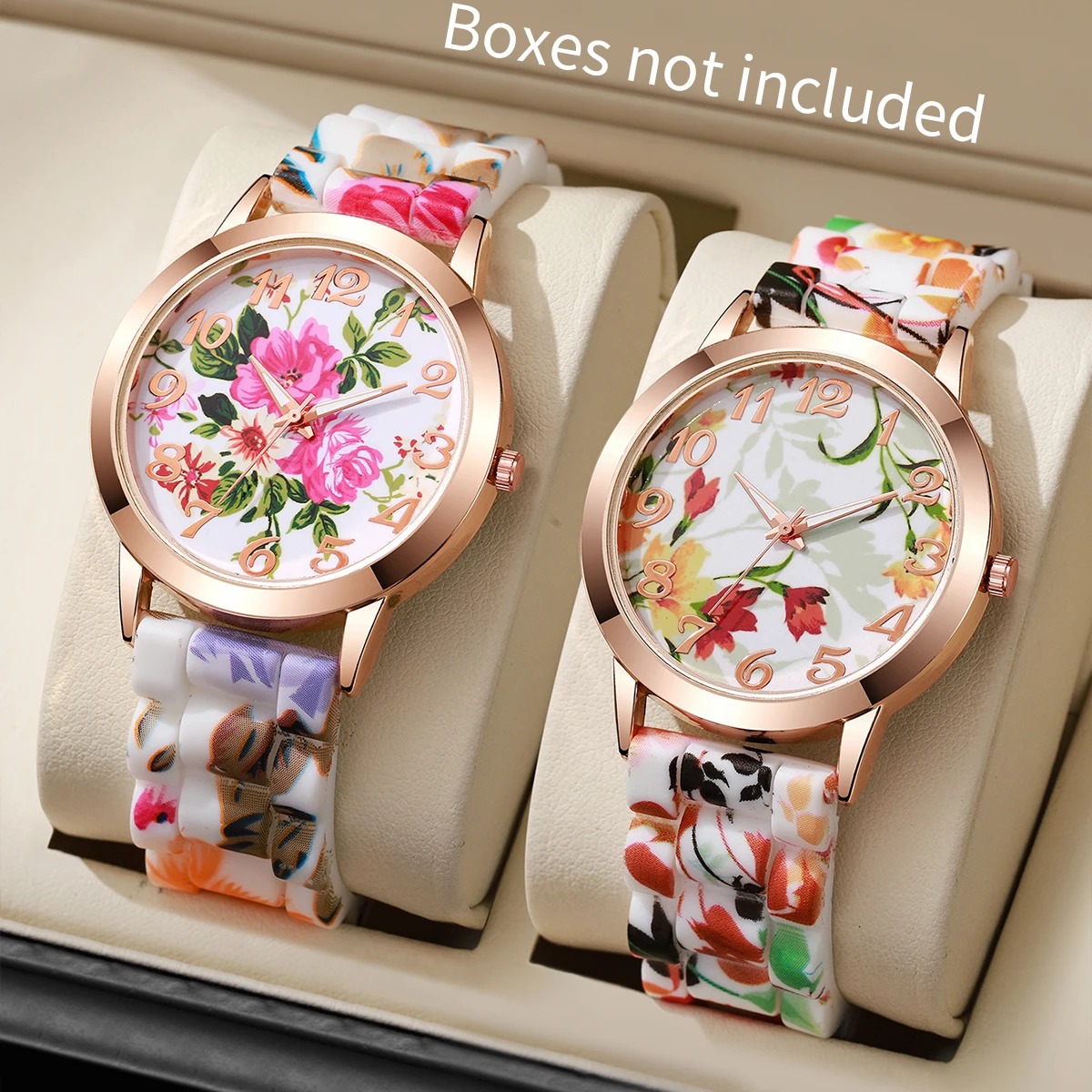 2PCS Fashion Flower Printed Wo – обзор и цена Silicone Band Women