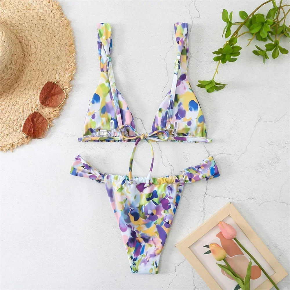 Vintage Print Bikini Thong Str – обзор и цена Tropic Strap Vintage