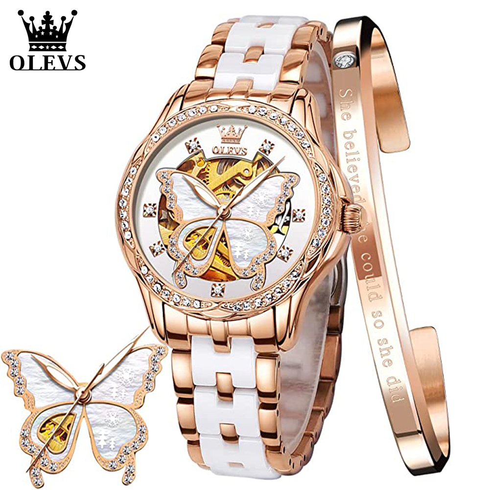 OLEVS Women's Automatic Watche – обзор и цена Butterfly Clasp Deployant