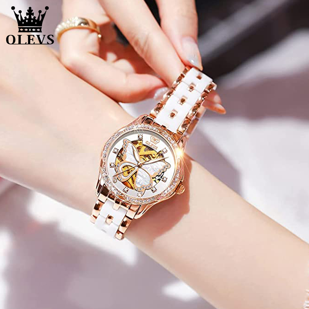 OLEVS Women's Automatic Watche – обзор и цена Butterfly Clasp Deployant