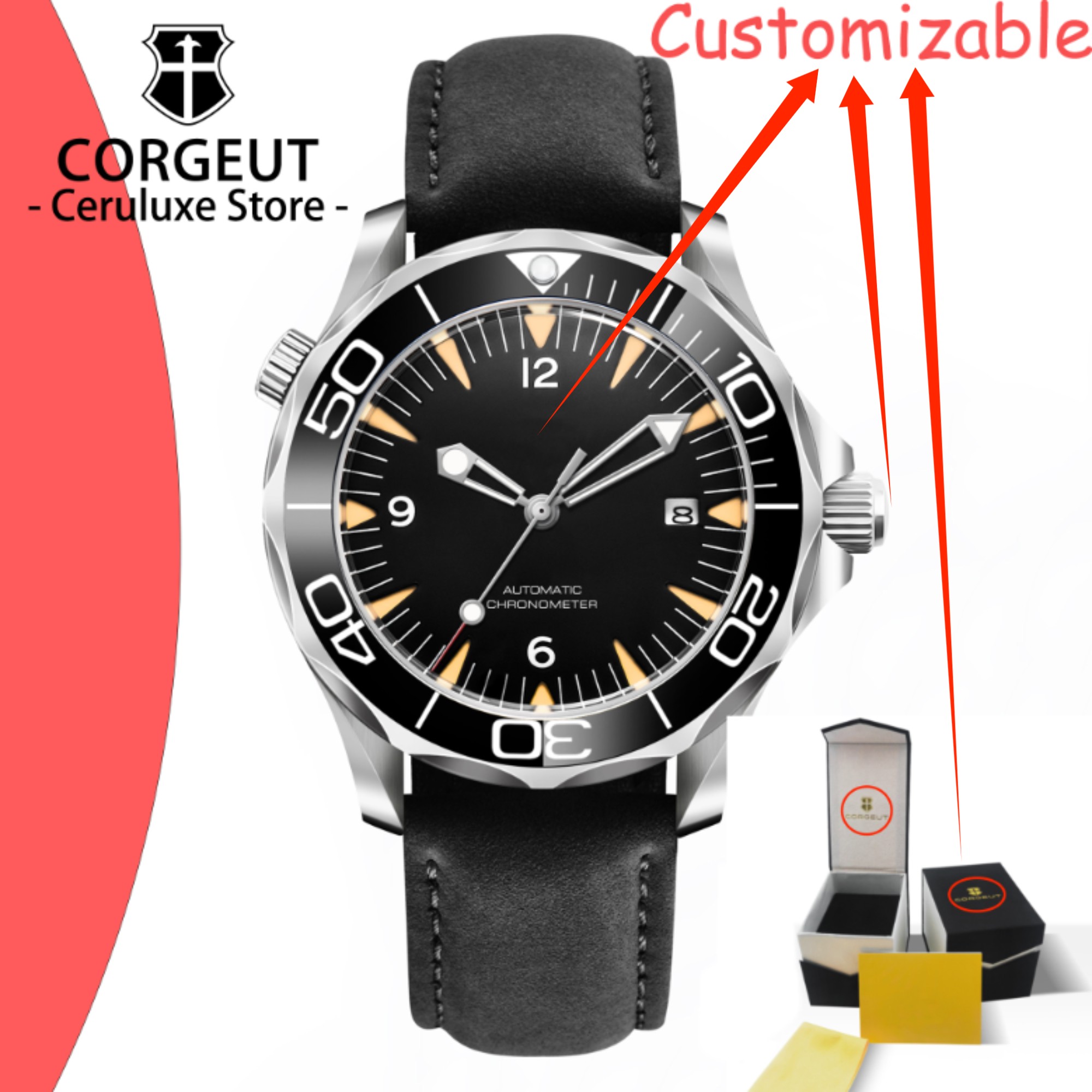 CUSTOM Logo Sapphire Glass Aut – обзор и цена Stainless Bracelet Diver